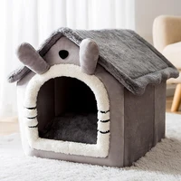 home shape foldable pet cat cave house cat kitten bed soft winter warm dogs kennel nest dog cat s l sizes available 2021