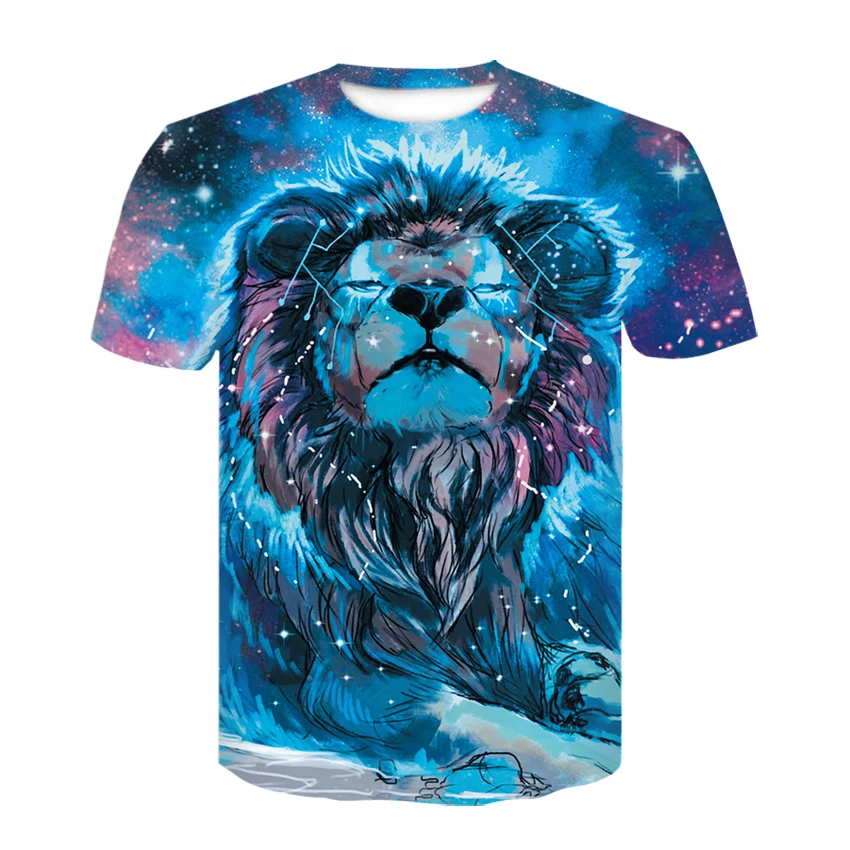

2021 summer new round neck short sleeve panda blowing bubble 3D digital printing anime T-shirt factory direct sales