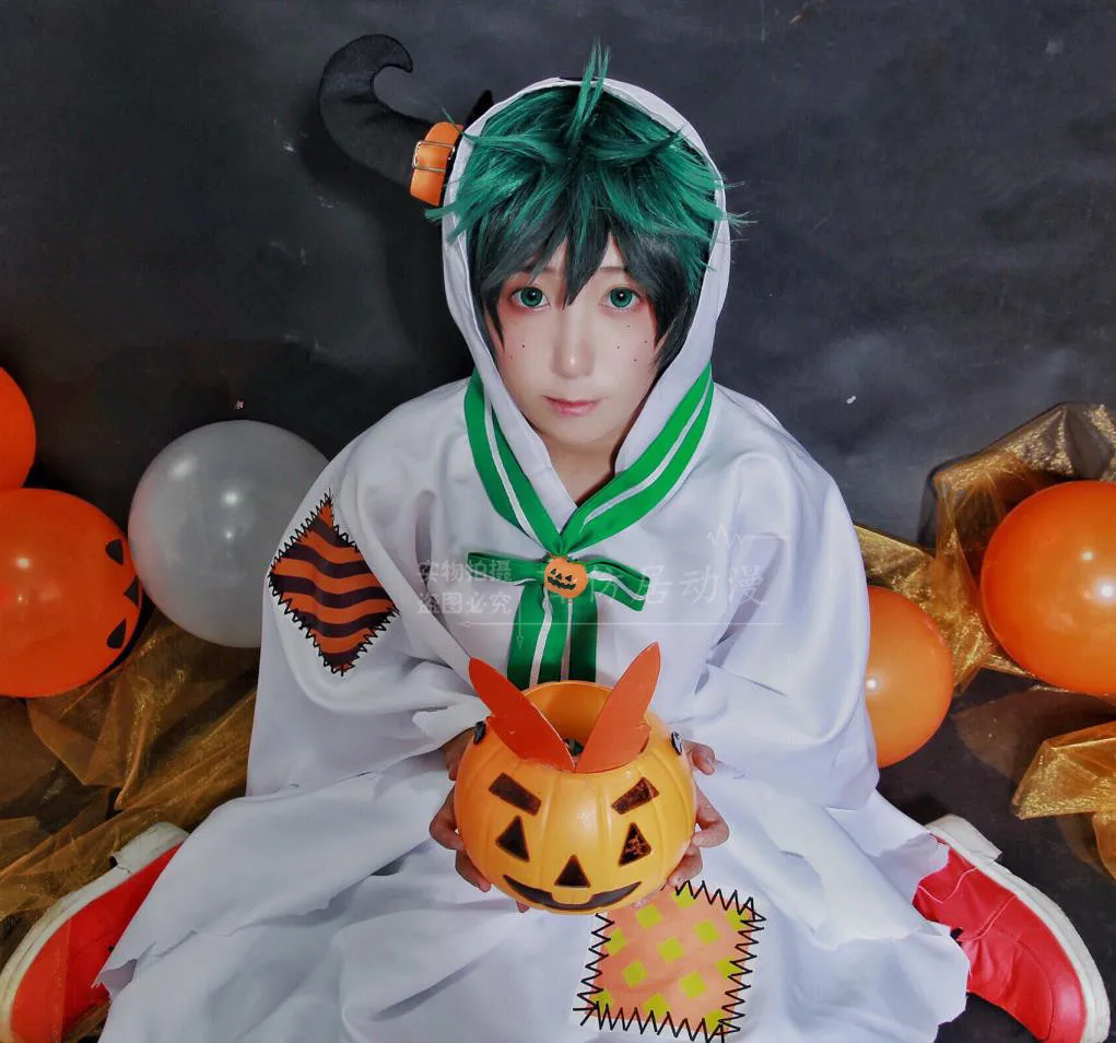 Boku без мой герой Академии Izuku Midoriya Deku косплей костюм для девочек Плащ с капюшоном