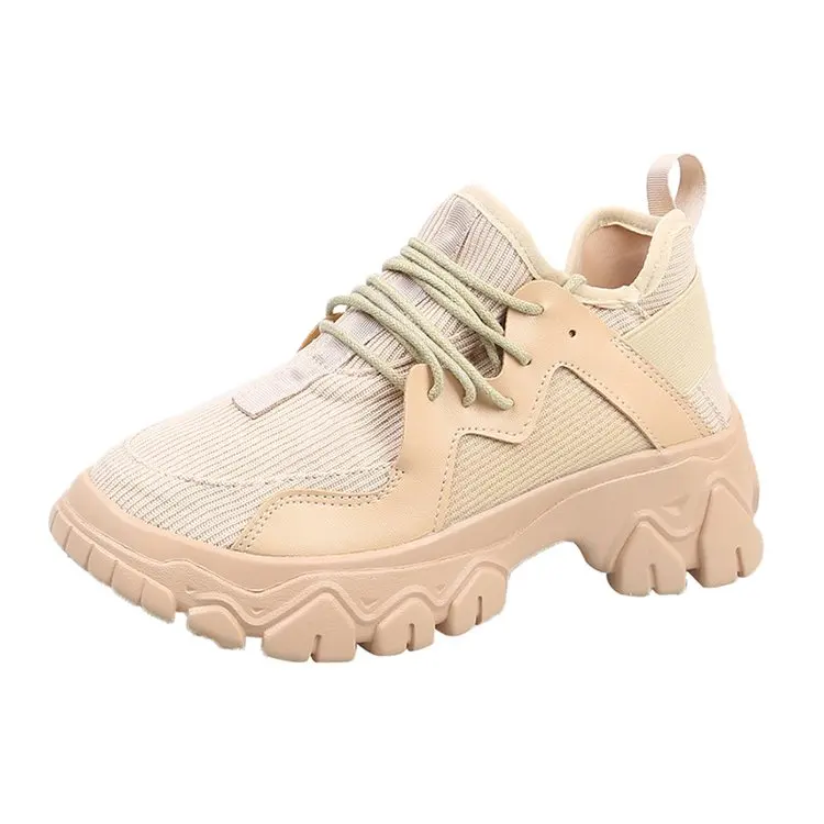 Новинка 2019 года женские кроссовки на толстой подошве женская повседневная обувь