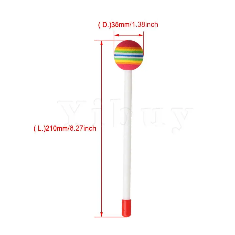 

Yibuy 2PCS Multicolor Lollipop Drum Stick Hammer