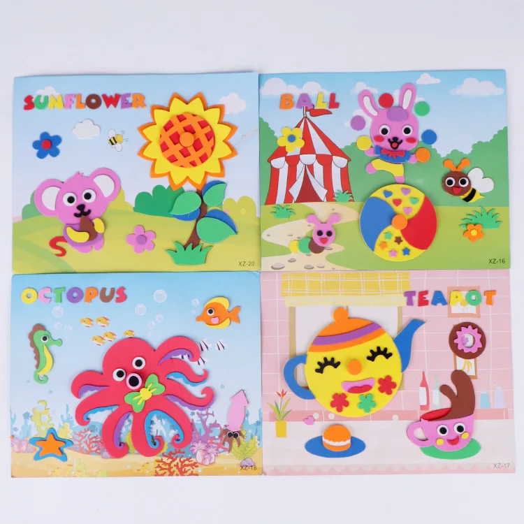 Случайным образом (2 вещи) детский 3D стикеры губчатый кубик подвижный головоломка