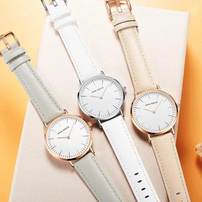 Women's Watch Ultra-thin Fashion Quartz Watch Waterproof Leather Strap Women's Watch enlarge