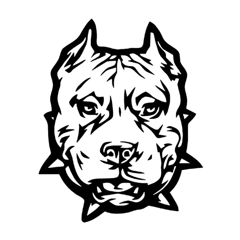 RuleMylife pitbull dog with chain vinyl car stickers for volkswagen bmw e46 e90 passat b6 sticker automobile | Автомобили и