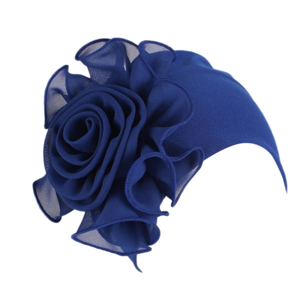 Новинка модная Женская Ретро шляпа с большими цветами тюрбаном и полями