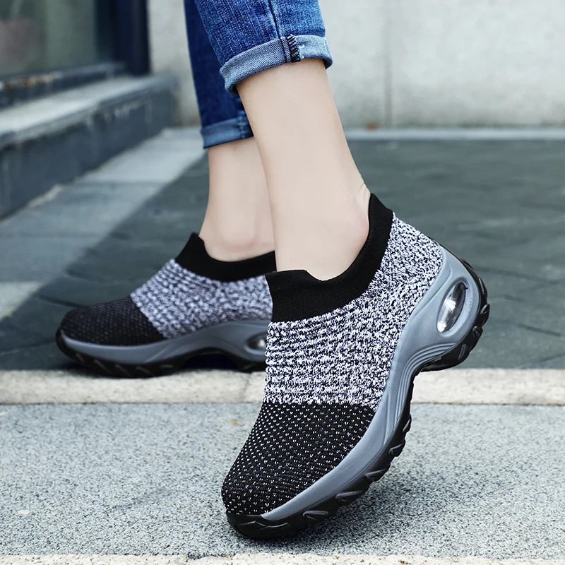 Bjakin/женские кроссовки для бега Femme 2020 Брендовые белые на платформе Белые дышащие