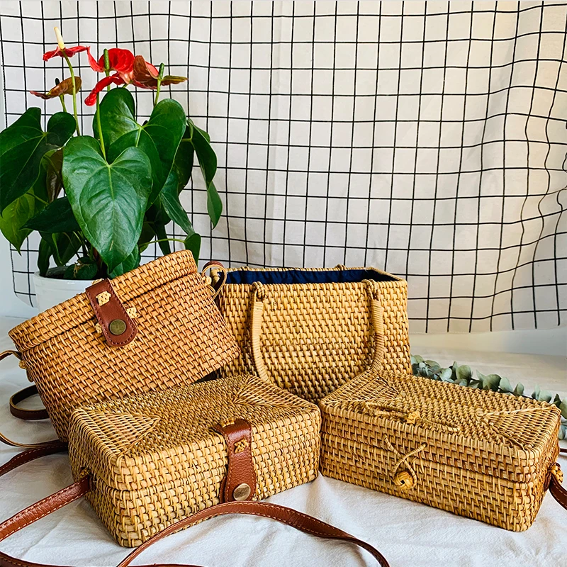 Соломенные сумки для женщин лето 2019 повседневная плетеная пляжная дорожная