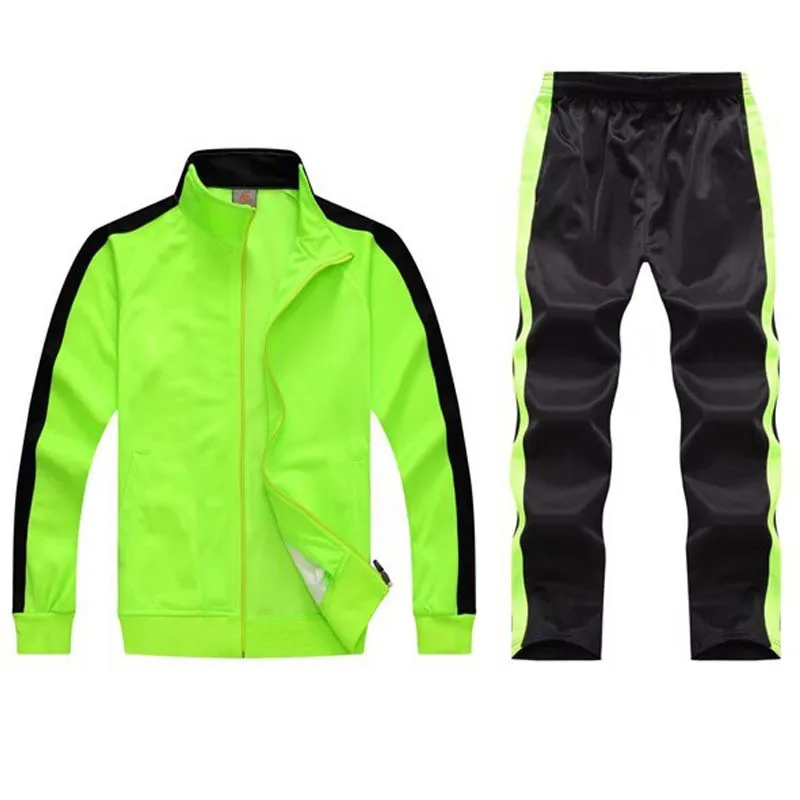 

2019 Football Training Tracksuit Men Team Track Suit Zip Track Jacket Sweatpants Joggers Man Sportswear Sport Suits Jogging Set