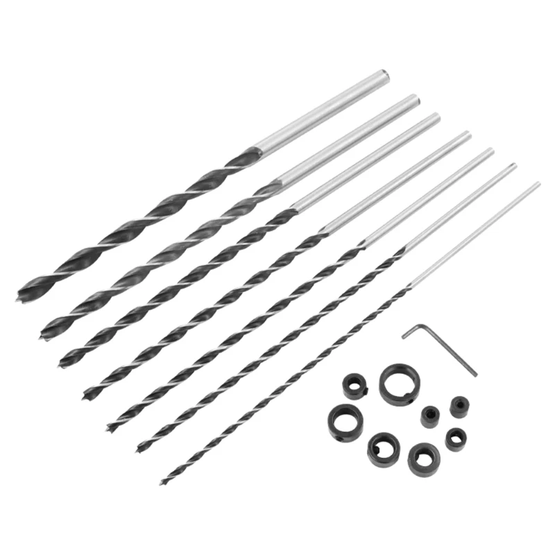 

Woodworking Three-point Drill Positioning Tool Drill Bit Limit Ring Clamp Set