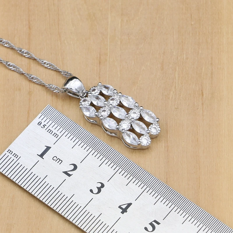 Ювелирные изделия для невесты из натурального серебра 925 пробы с белым