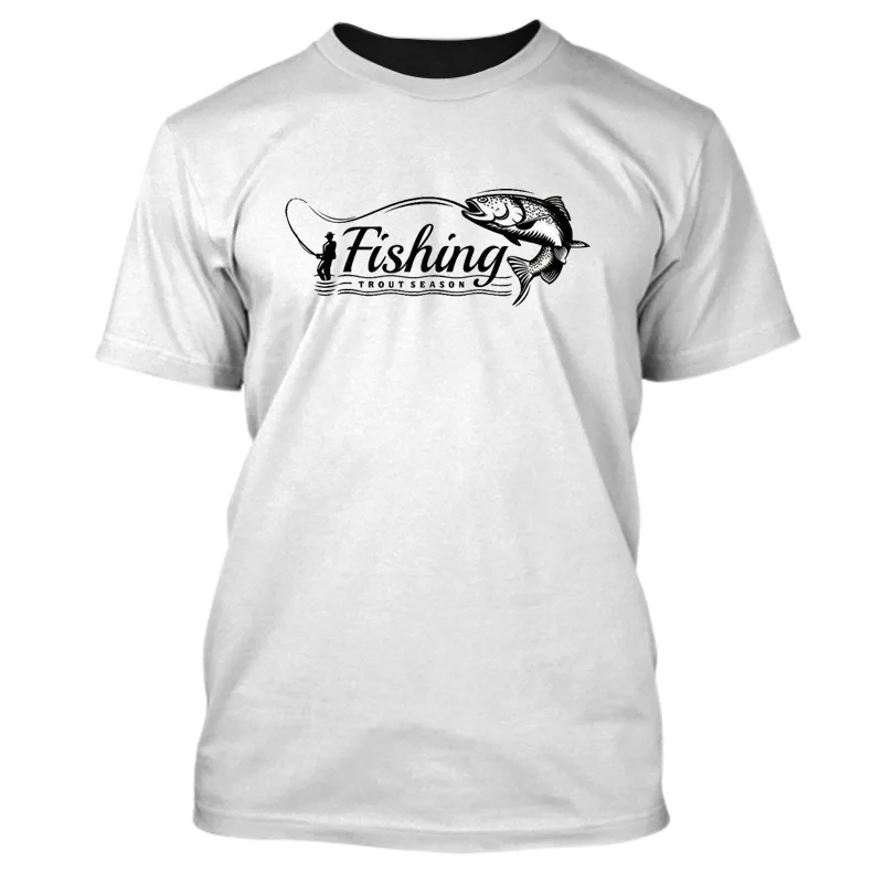 

Men's Fish Harajuku Hip Hop New Summer Men's Short Sleeve T-shirt Casual 3D Printing Rock Punk T-shirt Loose XXS-6XL