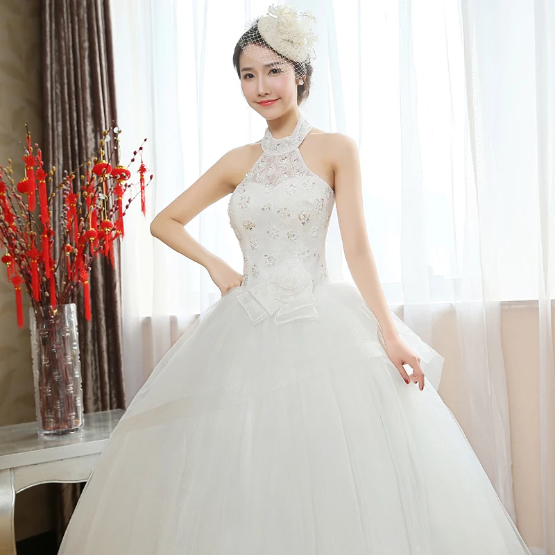Свадебное платье LAMYA с лямкой на шее новинка 2020 корейский стиль невесты и