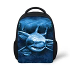 Рюкзак для мальчиков и девочек, маленькие школьные ранцы с принтом акулы и дельфина, сумки с животными, 12 дюймов