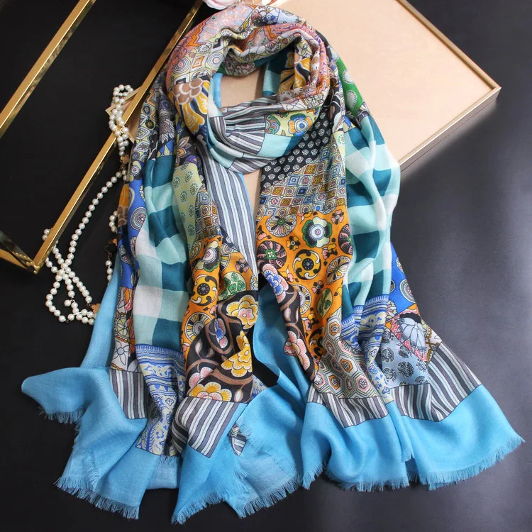 Роскошный брендовый шарф для женщин зимний теплый 100% чистый кашемир мягкие