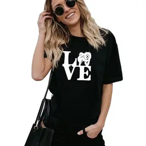 Футболка женская хлопковая с принтом Я люблю Chow