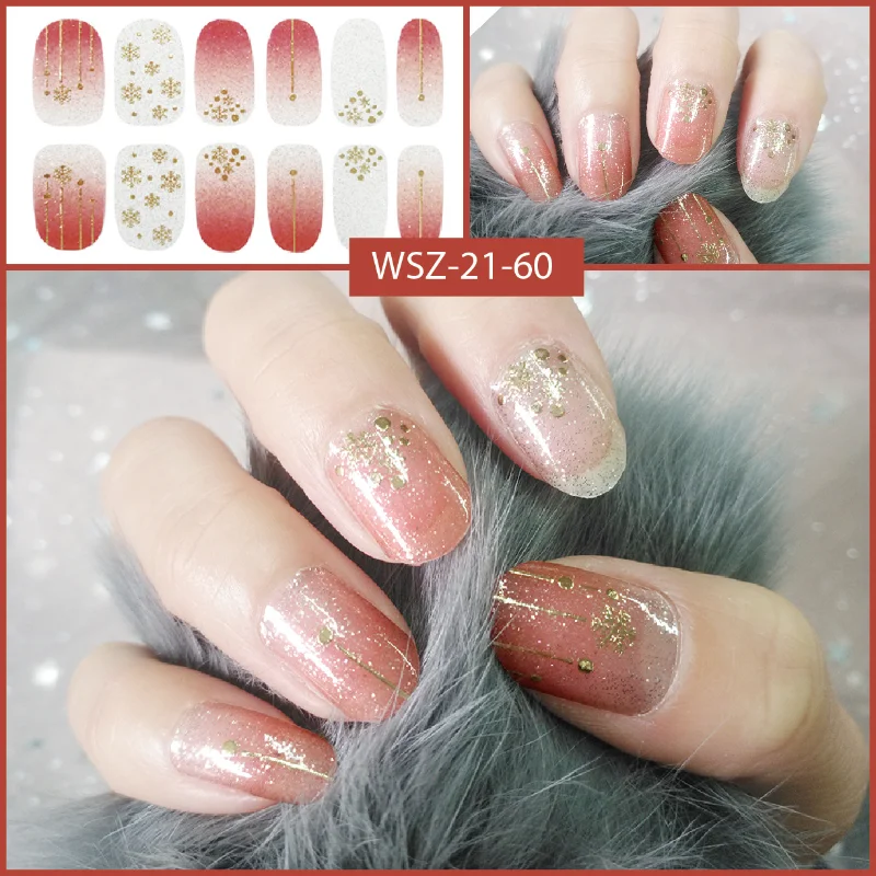 

Translucent nail stickers wearable nail stickers female white waterproof 3d finished nail stickers 12 nail art stickers