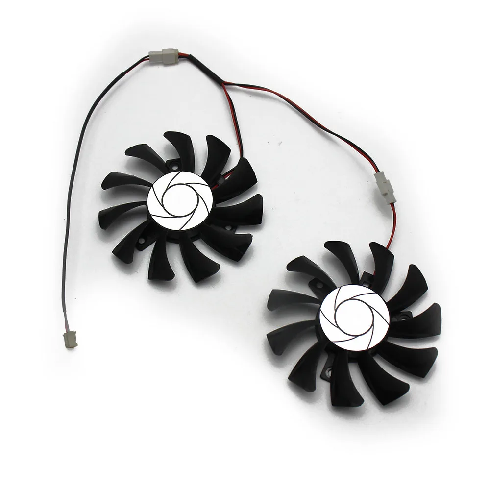 

2 шт./лот 75 мм для MSI GTX1050 GTX1050TI двойной вентилятор Замена 40 мм 2Pin
