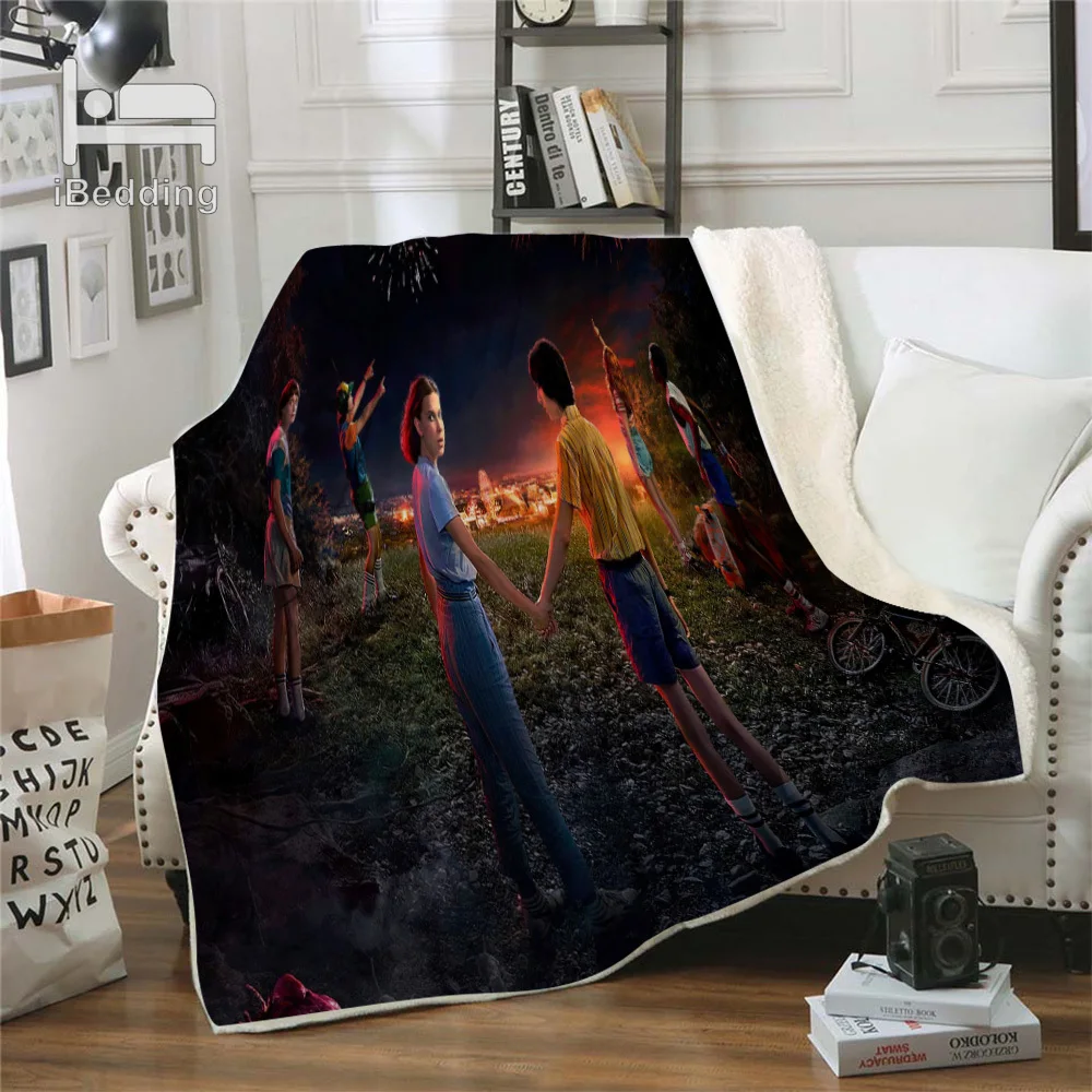 Новое одеяло из фильма ужасы очень странные дела премиум-класса с принтом на