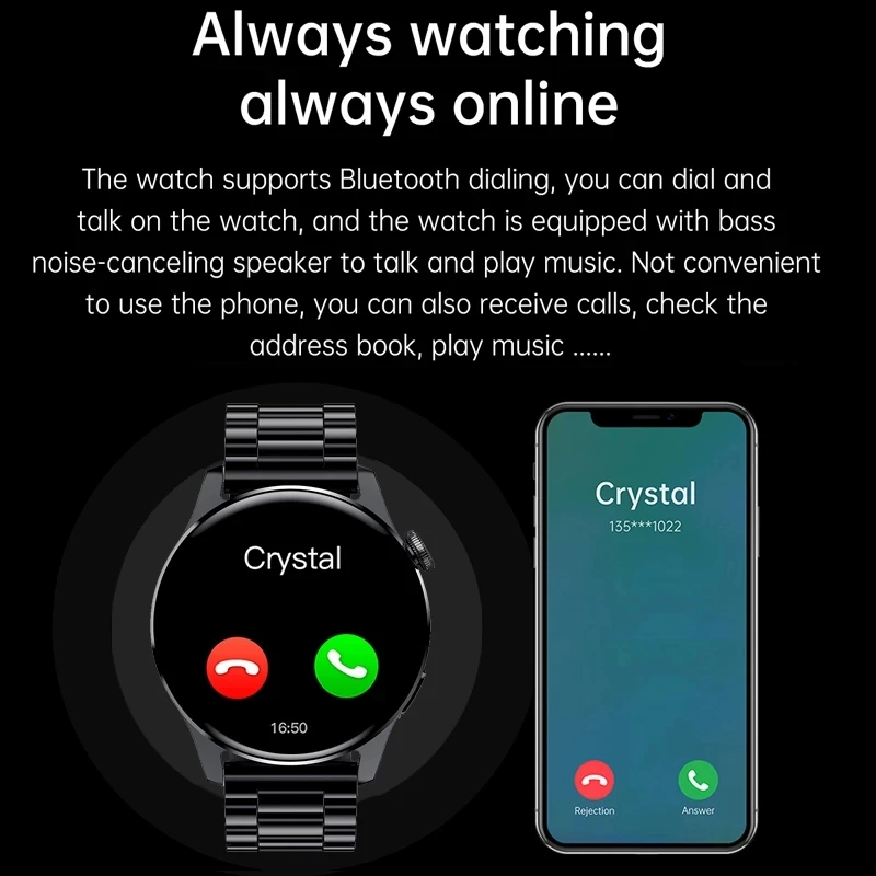 bluetooth call phone smart watch men waterproof sport fitness tracker weather display 2021 new watch smartwatch men for huawei free global shipping