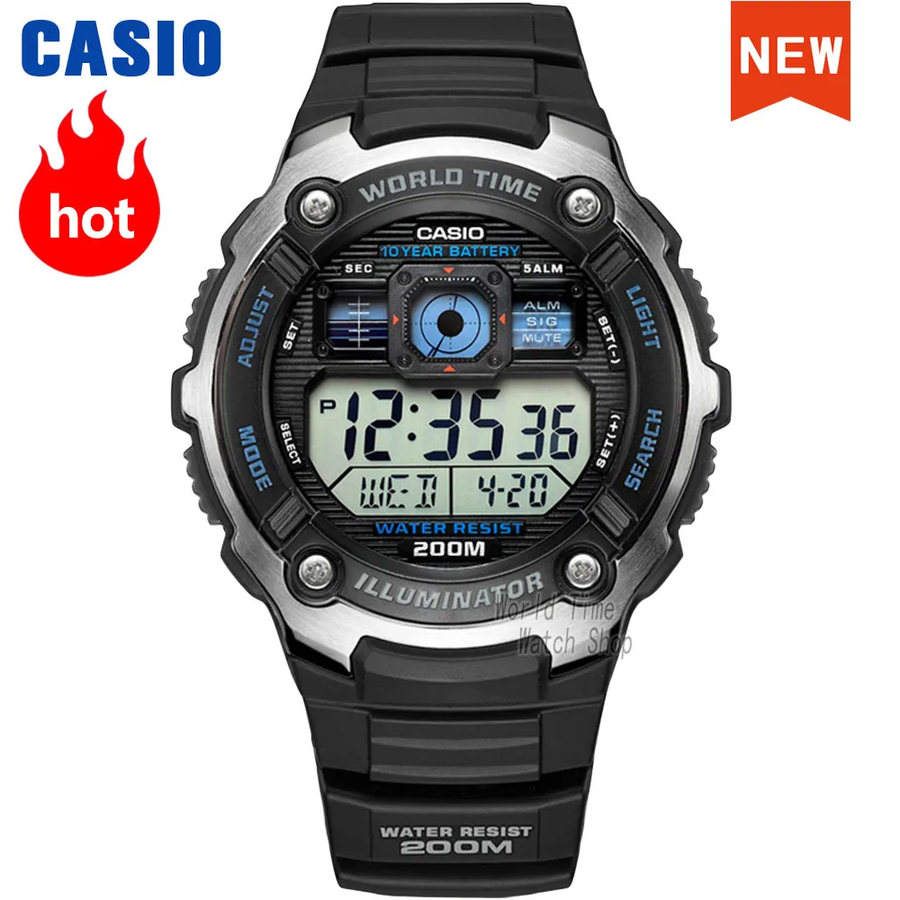 

Casio 2021 watch men 10 year battery men watch military luxury LED digital Quartz Sport 200m Water Proof Digital Watch AE-2000W