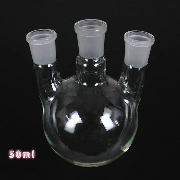 Стеклянная колба с круглым дном и 3 отверстиями 50 мл|cylinder|cylinder measuringcylinder plastic |