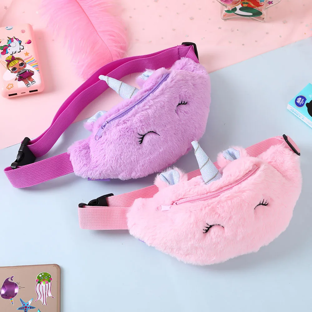 Плюшевые игрушки единорог поясная сумка плюшевая игрушка детская мультяшная