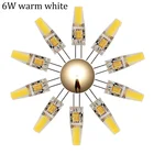 С регулируемой яркостью мини G4 светодиодный COB лампа 3W 6W лампы в форме свечи 360 Угол луча люстра светильник заменить галогенные G4 галогенные лампы Точечный светильник