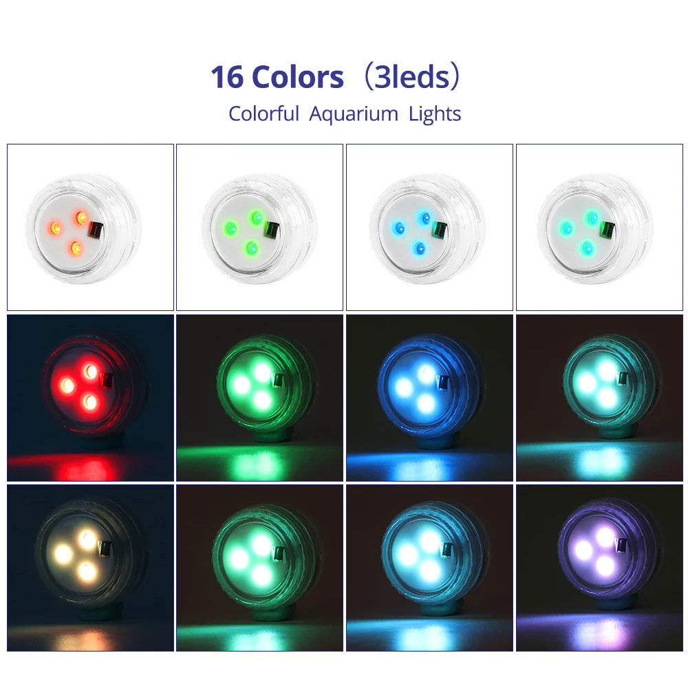 6 шт. Красочный Светодиодный светильник для аквариума погружной