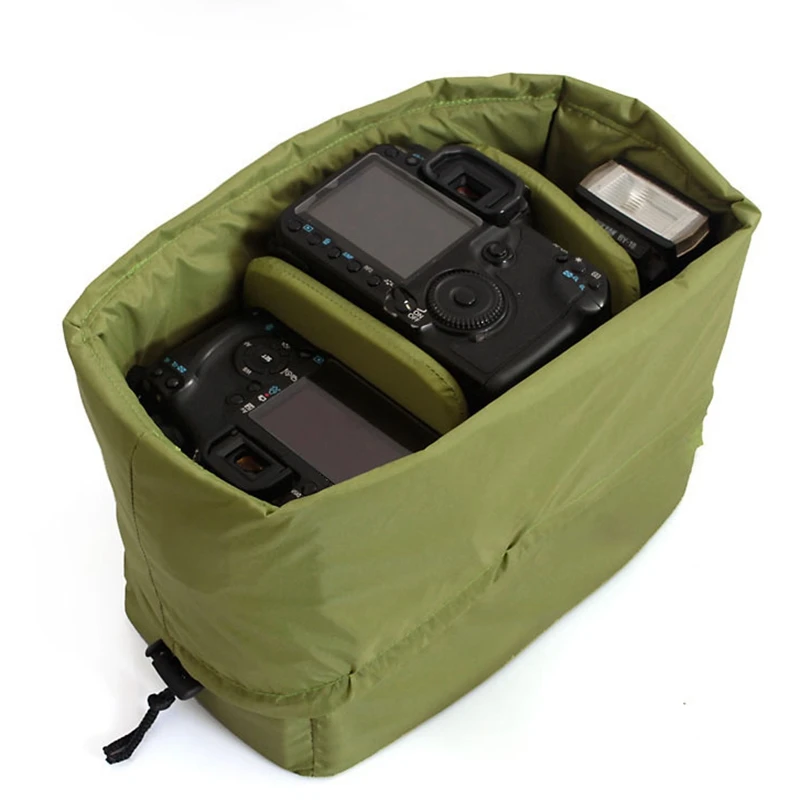 waterproof insert padded partition camera bag lens case for dslr slr camera free global shipping