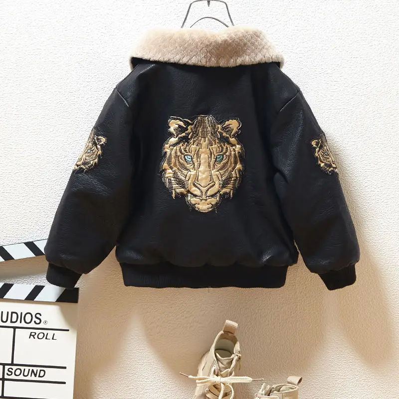 

2020 Baby Girl Boy Spring Autumn Winter PU Coat Jacket Kids Fashion Leather Jackets Children Coats Overwear Clothes