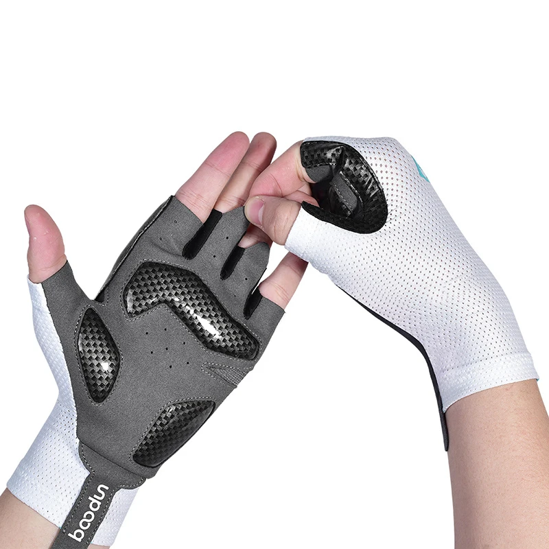 

Non-slip Half Finger Gloves with Wrist Wrap Support Padded Fitness Short Open Finger Glove for Riding Sports Summer YS-BUY