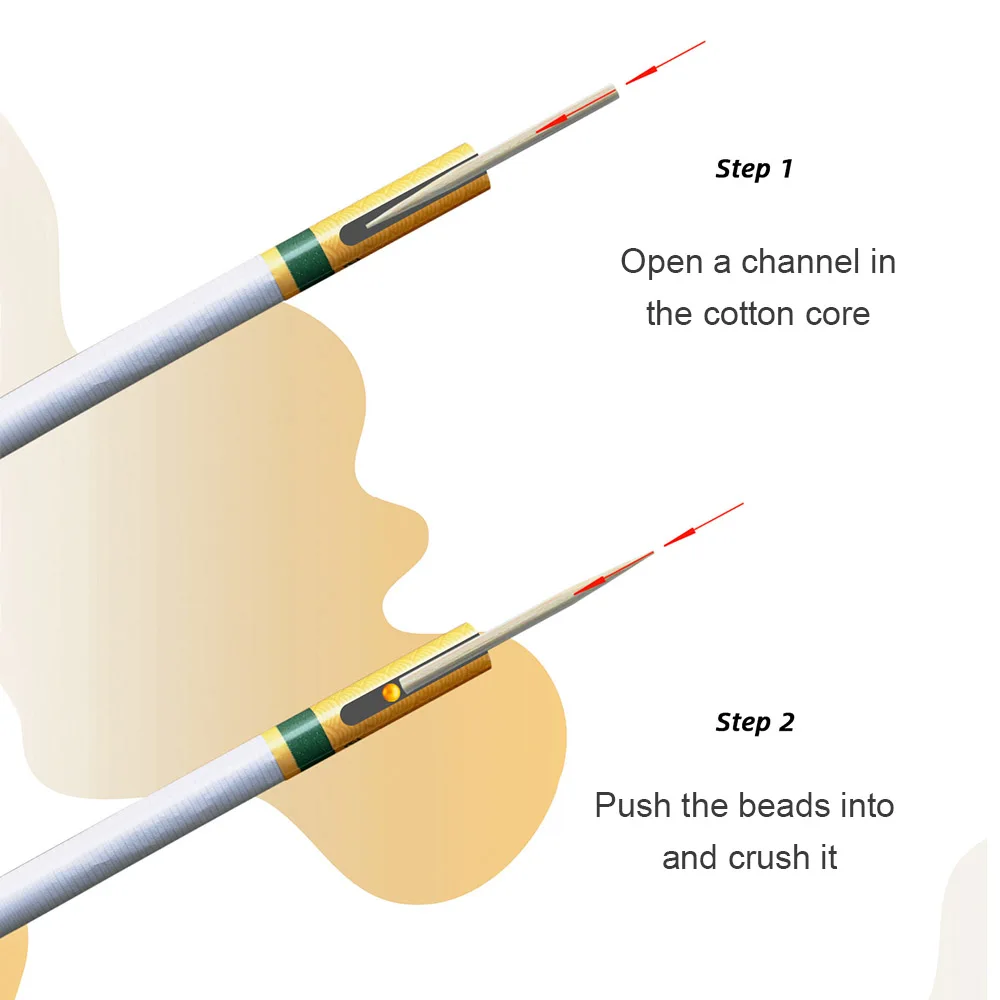 

100pcs Mixed Fruit Flavour Mint Flavor Ice Cigarette Pops Beads Cigarette Popping Capsule For Tobacco Holder Filter Smoking Tool