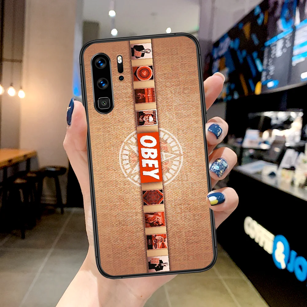 

Fashion Trend Obeys Phone Case For Huawei P Mate Smart 10 20 30 40 Lite Z 2019 Pro black Prime Pretty Back Painting Etui Trend