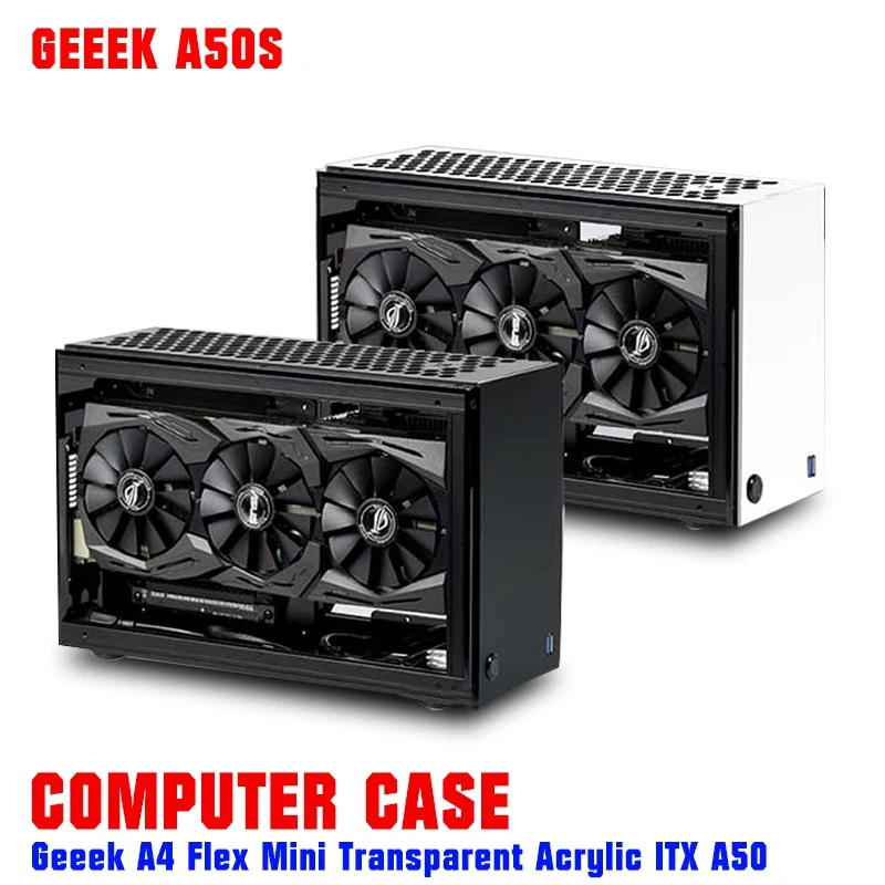Акриловый Geeek A4 SFX Flex PC Mini прозрачный акриловый ITX A50 A50S компьютерный чехол USB3.0 X 1 / L