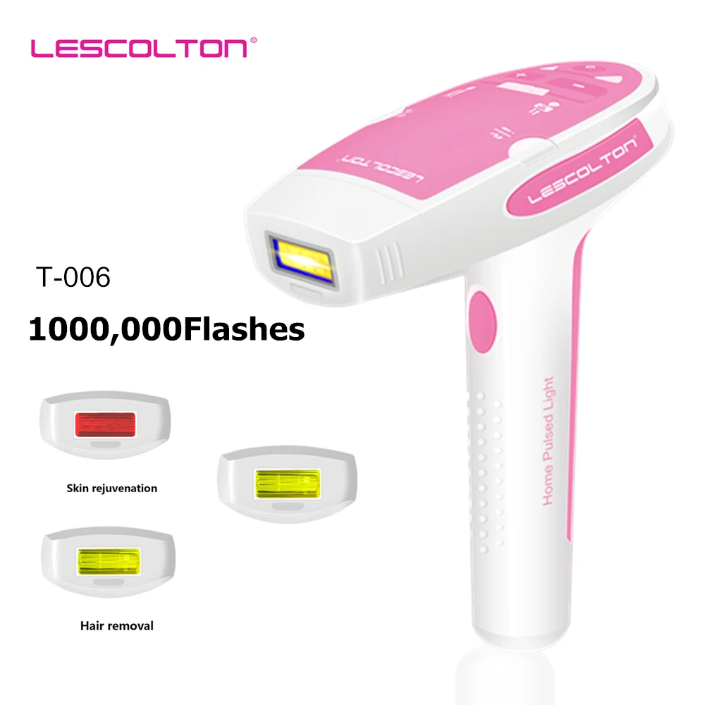 Lescolton 1000000 IPL Машинка для удаления волос лазерный эпилятор перманентное удаление волос электрическое омоложение лица подмышки бикини T006 - Цвет: 1000000times T006