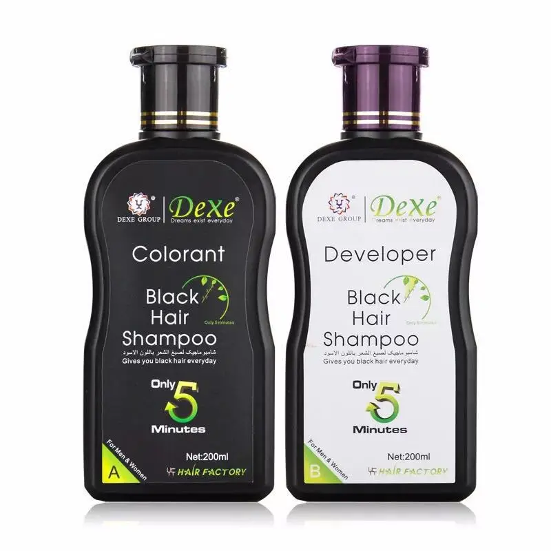 

Органическая натуральная быстрая краска для волос DEXE всего 5 минут, растительная эссенция Noni, краска для черных волос, шампунь для покрытия ...
