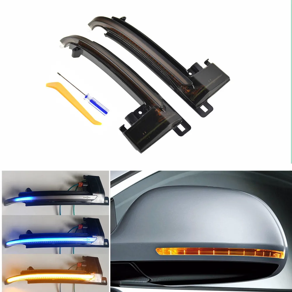

Dynamic Car Side Mirror Rearview Blinker Flasher For Audi A3 8P A4 A5 B8 Q3 A6 C6 4F S6 S4 S5 A8 D3 8K S8 LED Turn Signal Light