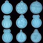 Силиконовая форма в виде рождественского шара для рукоделия, форма для брелока, Рождественское украшение, елка, снежинки, брелок, подвеска, глиняная форма