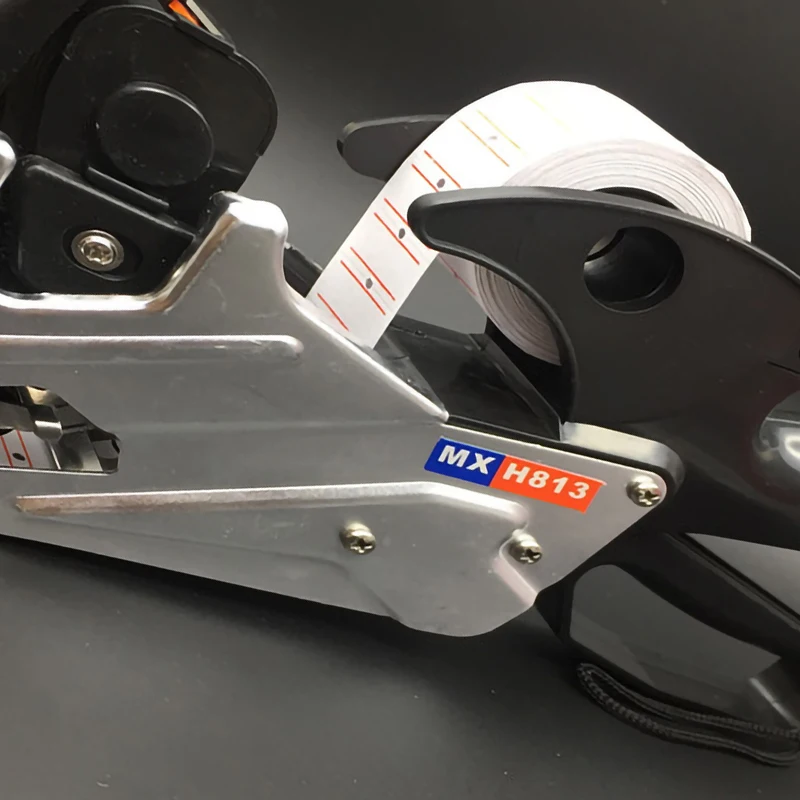 

MX-H813 A-Line 8 Digits Price Tag Labeller Label Paper for Retail Store Pricing Tag Display Tool + Ink Roller