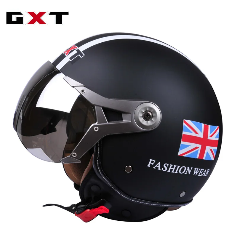 GXT мотоциклетные винтажные шлемы ретро Половина лица Casco мотокросс шлем скутер casco motocicleta кожаный шлем для Harley