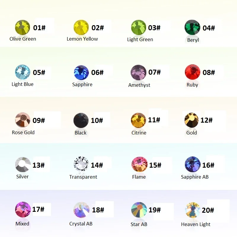 Блестящие стеклянные стразы для ногтей с кристаллами AB цвет плоской задней