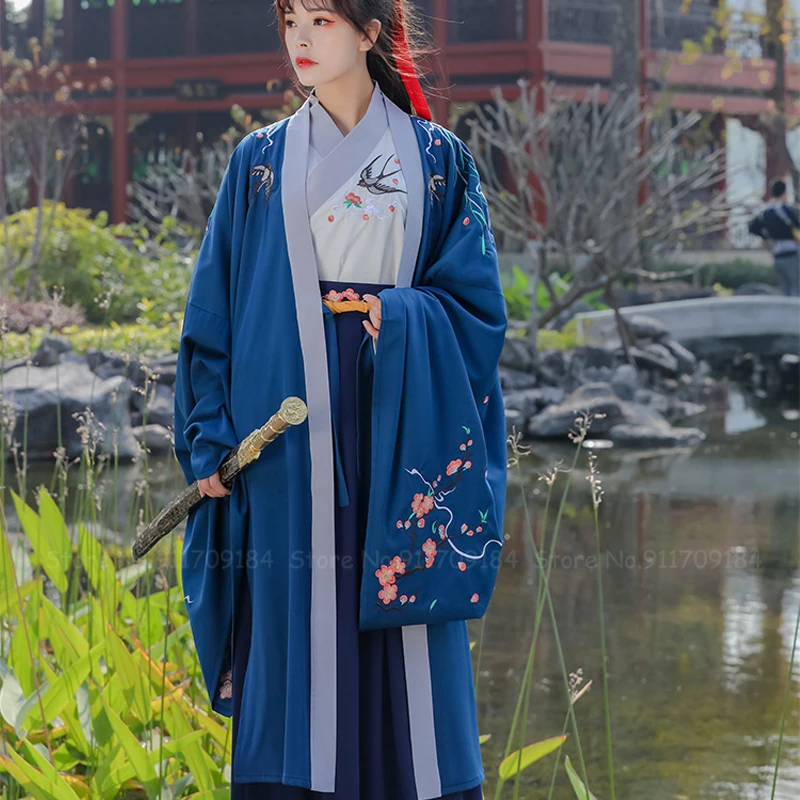 Древний китайский традиционный ханьфу комплекты для мужчин и женщин топ юбка