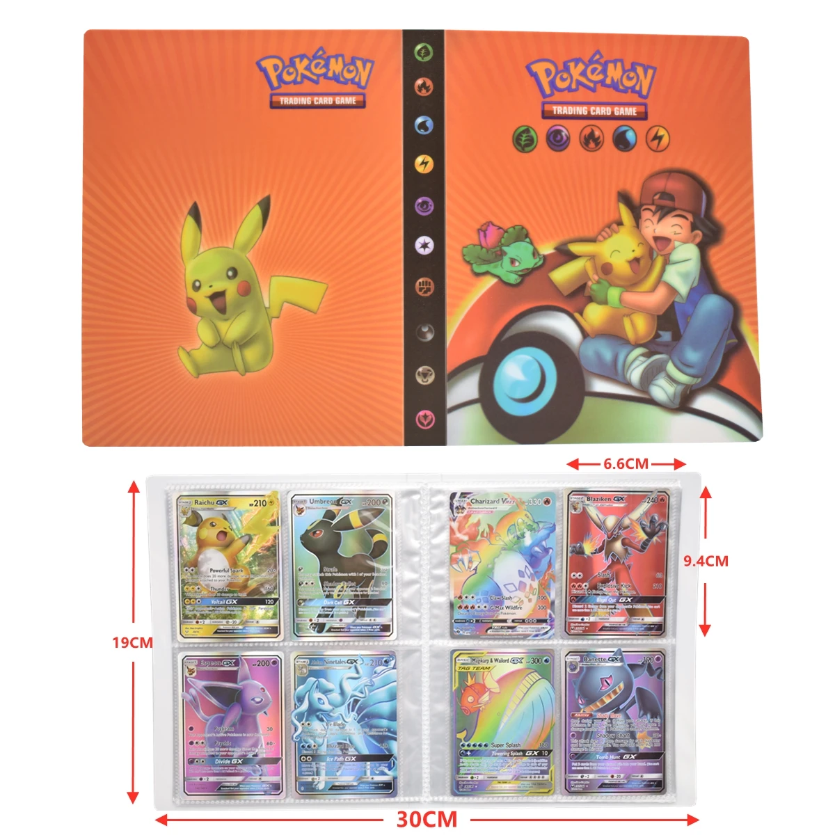 

240PCS Pocket Monster Album Collection Carnation Piku Charizard Children's Toys Give Children and Relatives Christmas Gifts