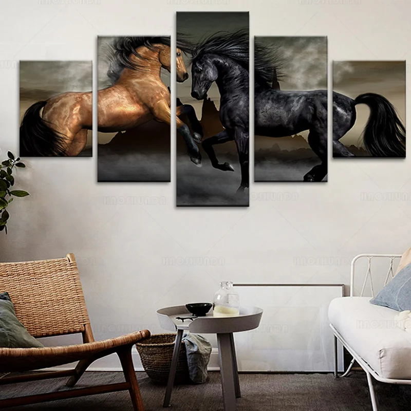 Печатные плакаты настенные модульные картины современные 5 панелей искусство