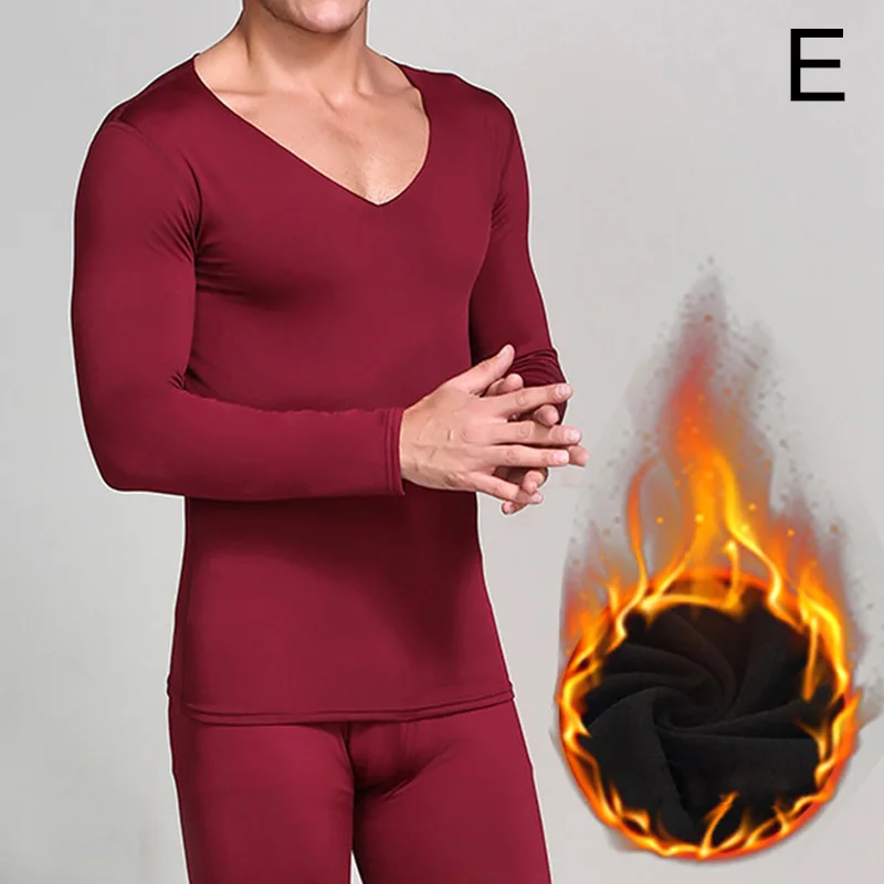 thermal pants Men Underwear Suit Hot Stylish Plus Velvet Warmth Constant Temperature 37 Degrees Autumn And Winter Comfortable Underwear Suit long johns pants