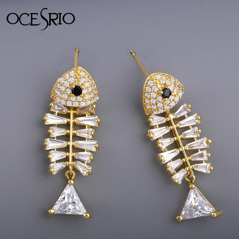 Новые женские серьги рыбки из Кубического циркония ААА трендовые капли с милыми