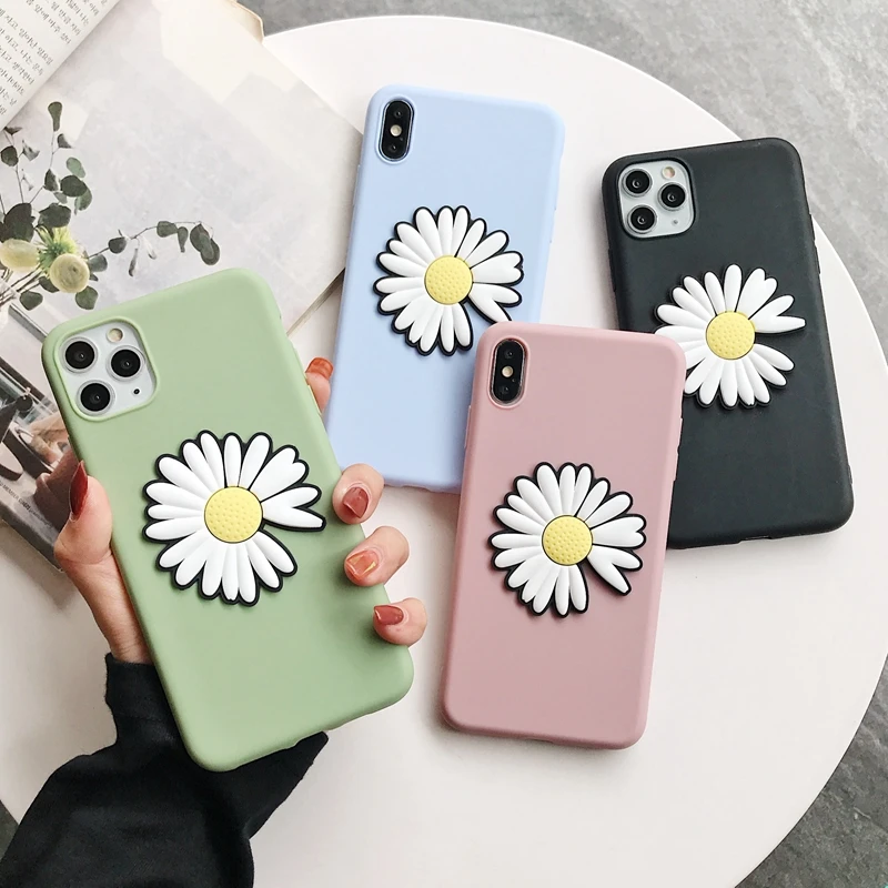 Силиконовый 3D-чехол с маргаритками для Xiaomi Redmi Note 9 9S 8 Pro 8T 7 7A 8A 6A 5 5A 4X Etui Coque Cover Xiomi |