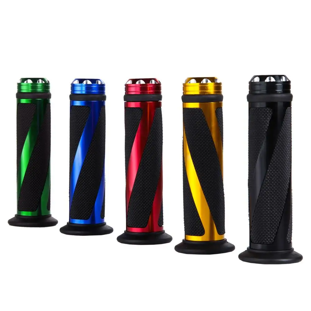 

7/8" Motorcycle Bike Handlebar Hand Grip Ccmfort Rubber GEL CNC Aluminum MGO3