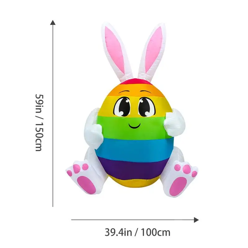 

Large Bunny Balloon Decoration Inflatable Easter Rabbit Ear Egg Decoration Outdoor Balloon Decoration Easter Mall Entrance Decor