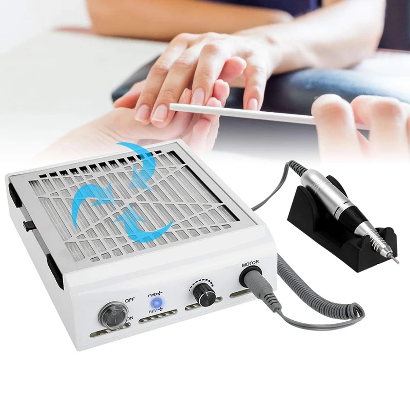Пылесборник для ногтей 2 в 1 мощный Настольный пылесос мощностью 60 Вт маникюрные
